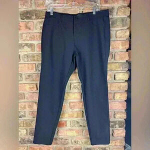 Lafayette 148 New York Acclaimed Stretch Mercer Pants SIZE 14 Black